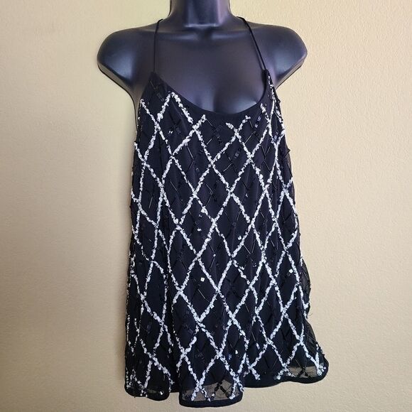 W118 by Walter Baker Beaded Racerback Top - Picture 1 of 11